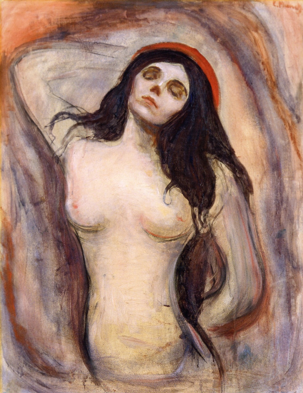 Edvard Munch, Madonna, 1895, oil on canvas, Kunsthalle Hamburg