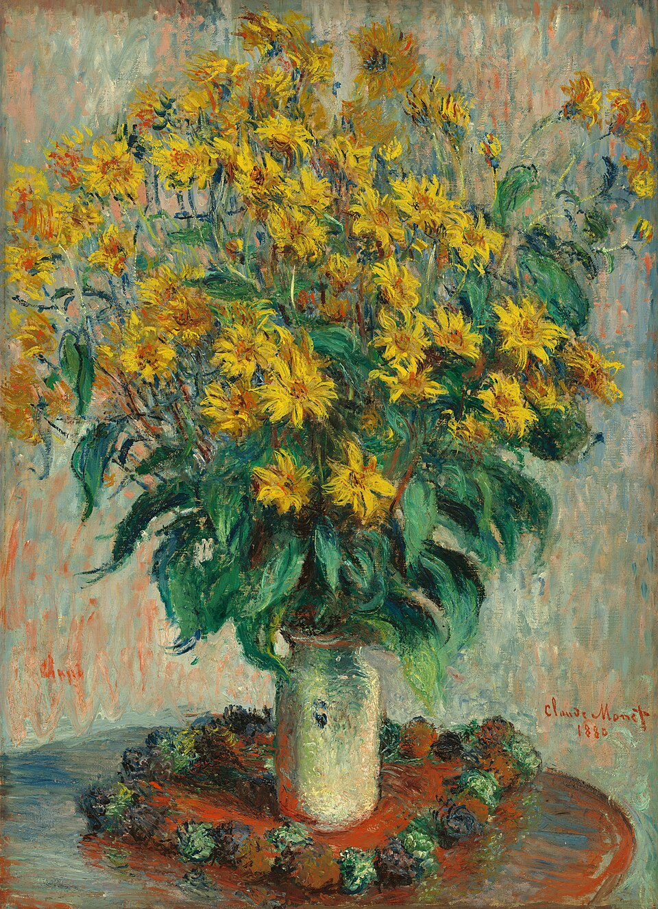 Jerusalem Artichoke Flowers, 1880, by Claude Monet